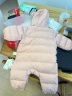 童泰秋冬3-24个月婴幼儿加厚款宝宝羽绒服连帽衣羽绒连体衣 粉色 66cm 实拍图