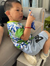 潮牌豬童裝男童夏裝短袖套裝2025新款小男孩寶寶兒童兩件套男孩韓版衣服 綠色套裝 90 90 (建議身高80-90cm) 曬單實(shí)拍圖