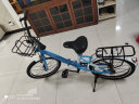 凤凰儿童自行车6-15岁小孩子车减震折叠单车男女中小学生童车 蓝色(折叠辐条轮) 20寸 实拍图
