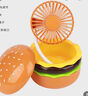 派榜創(chuàng  )意新品卡通漢堡風(fēng)扇可愛(ài)家用電競便攜式迷你桌面手持小風(fēng)扇充電款 可折疊漢堡風(fēng)扇-橙色【500毫安】 USB充電款 曬單實(shí)拍圖