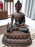 銅一家 黃銅三寶佛藥師佛尼泊爾三世佛佛像密宗佛堂用品 藥師佛雙層底座(高約31cm) 曬單實(shí)拍圖