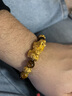 中國黃金（CHINA GOLD）黃金貔貅手鏈男士足金轉(zhuǎn)運珠黃虎眼手串七夕送女友禮物送男友老公 12mm黃虎眼【八方來財】約6.1g 曬單實拍圖
