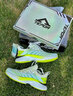 天跑男鞋運動(dòng)鞋夏季透氣新款椰子鞋緩震跑步鞋女士軟底網(wǎng)面鞋 熒光黃 42 曬單實(shí)拍圖