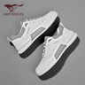 七匹狼男鞋休閑運動(dòng)鞋男2025秋季新款透氣潮流軟底板鞋男時(shí)尚商務(wù)小白鞋 白/灰W8343730236 41 皮鞋碼 曬單實(shí)拍圖