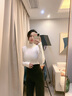 棲紀 白色半高領(lǐng)打底衫女長袖春秋冬季百搭中領(lǐng)修身內(nèi)搭上衣 白色-高領(lǐng)【不加絨】 L  建議(100-110斤) 曬單實拍圖
