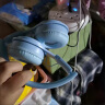 似画中人 蓝牙耳机折叠式耳机头戴式全触控无线降噪HIFI音乐耳麦 浅蓝色 实拍图