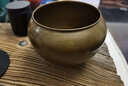 一紀（KAZUNORI）復古銅茶洗缸家用大號茶盆建水盂筆洗杯洗兩用功夫茶具配件茶渣缸 復古茶洗-平安缸 曬單實拍圖