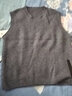 牧蘭奴卡  圓領(lǐng)套頭針織馬甲女純羊毛背心寬松休閑女士無(wú)袖馬夾 深灰色 L 曬單實(shí)拍圖