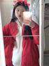 妃奧絨尾貨撿漏女裝高端品牌折扣原單撤柜寬松套頭慵懶連帽針織衫女衛(wèi)衣 白色 M 曬單實拍圖