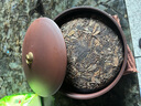 MATTE MAISA紫砂茶葉罐陶瓷大號家用帶蓋存茶缸桶白普洱茶餅罐茶葉包裝收納盒 茶餅罐-柴燒-1層+小號黑檀茶刀 曬單實拍圖