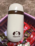 希諾（heenoor）哈哈狗保溫杯時(shí)尚生肖禮品杯創(chuàng  )意女士?jì)和瓋?yōu)質(zhì)不銹鋼杯 暖黃 曬單實(shí)拍圖