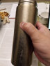 钛途（TITO TITANIUM） 纯钛保温杯99.6%钛合金户外餐具钛杯水杯茶杯咖啡杯 400mL弹跳盖-冰花暗夜金-礼盒装 实拍图