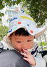 博睿恩（Pureborn） 寶寶遮陽帽夏季嬰幼兒童帽子外出戶外紗布透氣防曬漁夫帽 藝術(shù)色塊 根據(jù)寶寶頭圍選擇  49cm 曬單實(shí)拍圖