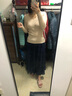 特尚萊菲 夏裝雪紡半身裙子長(cháng)裙松緊腰波點(diǎn)半裙 BHF2078 深藍色 L(2尺3-2尺4) 曬單實(shí)拍圖