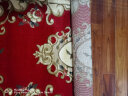 万腾 地毯客厅欧式大沙发茶几地毯卧室床边毯加厚高密度纯手工立体雕花红色办公室地毯 1255R酒红色 800*1500mm 实拍图