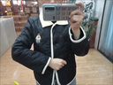 LPOX棉服女韓版ins小熊刺繡棉服女外套秋冬季2025短款學(xué)生菱格棉衣 黑色 M 曬單實(shí)拍圖
