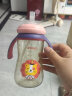 日康（rikang）吸管奶瓶 1岁以上带重力球宽口奶瓶 PPSU带手柄300ml N1062 粉色 实拍图