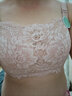 冰裳秀抹胸式防走光蕾絲文胸全罩杯內衣縮胸防下垂收副乳無(wú)鋼圈大胸顯小 藕粉【迷迭花影】 75D (34) 曬單實(shí)拍圖