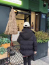 舒芳蝶（shufangdie）羽棉襖絨服女2025冬季寬松顯瘦棉襖加厚面包服外套棉衣棉服外套女 黑色 M 曬單實(shí)拍圖