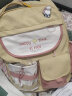 奇咔洛书包女小学生简约大容量可爱高颜值背包ins日系高中初中生双肩包 黄色带小包 实拍图
