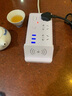 多功能無線充電插座 智能無線充電器USB插排插線板帶Type-C充電插板帶線家用立式辦公雅桌面拖線板 L7款 二層 帶無線充 1.8米 曬單實拍圖
