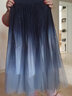 拓澀（TUOSE）漸變色半身裙秋冬2023新款韓版設計感小眾中長(cháng)款網(wǎng)紗半裙 藍色 均碼 -F 曬單實(shí)拍圖
