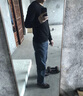 啄木鳥牛仔褲男冬季休閑彈力闊腿直筒男褲秋冬款加絨保暖百搭長褲子 090-2H灰黑藍 2XL -34/(140-160斤) 曬單實拍圖