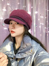 斯普琳 帽子女冬季韓版潮毛線帽帶圍巾加厚套頭帽秋冬天中青年保暖百搭帽子圍巾兩件套 粉紫 曬單實拍圖