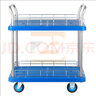 ZB雙層圍欄平板車護(hù)欄手推車周轉(zhuǎn)車揀物車雙層分揀小推車實(shí)驗(yàn)室多層 黑色90*60雙手帶欄(超輕音輪) 曬單實(shí)拍圖