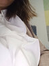 蔚曼襯衫女長(cháng)袖秋裝新款緞面荷葉邊小立領(lǐng)打底衫女襯衣上衣雪紡衫女裝 白色 XL 曬單實(shí)拍圖