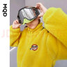 MQD童装男童仿羊羔绒立领外套冬装新款儿童加厚保暖卫衣开衫 阳光黄 110cm(110cm) 实拍图
