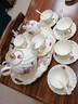 美瓷工坊英倫玫瑰歐式宮廷陶瓷咖啡具套裝 英式下午茶具紅茶花茶杯碟 2026 標配21頭+陶瓷四腳托盤(pán) 曬單實(shí)拍圖