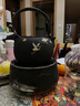 名古千代 【優(yōu)選好壺】鐵壺日本無(wú)涂層手工砂鐵壺家用泡茶燒水鐵茶壺 鐵包銀-煙波套裝 曬單實(shí)拍圖