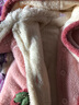 Hello Kitty女童睡袍珊瑚絨睡衣兒童秋冬法蘭絨加厚親子造型浴袍家居服 雙層加厚款 粉色513258 110CM適合身高105-115 曬單實(shí)拍圖
