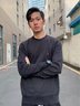 TOMMY HILFIGER秋冬男裝純色休閑簡約雙面平紋針織亞洲版圓領T恤衛(wèi)衣16760 藏青色DW5 S （推薦：120-135斤） 曬單實拍圖