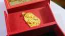 創(chuàng  )緣 鍍沙金吊墜男十二生肖鼠?；⑼玫跖?D大號鍍越南沙金項墜情侶飾品 豬 曬單實(shí)拍圖
