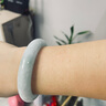 以心參玉  翡翠玉手鐲女款飄花翡翠手鐲 內(nèi)徑約55-56mm 曬單實拍圖