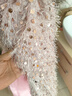 apfelbaum女童公主裙女孩生日禮服裙主持人鋼琴兒童走秀花童晚禮服長袖加絨 豆沙色長款 150cm 曬單實拍圖