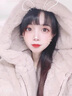 妍莉芬 羊羔毛外套女秋冬新款女裝中長款加絨加厚連帽毛絨小香風(fēng)大衣 杏色 S 曬單實拍圖