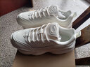 安踏【喵爪鞋】女鞋運動(dòng)鞋休閑鞋老爹鞋輕便復古潮流厚底女神節禮物 【革面】象牙白/銀色-1 38 (女38) 曬單實(shí)拍圖