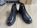 Jeep吉普馬丁靴男中高幫秋季透氣英倫風(fēng)高端真皮皮鞋復古機車(chē)靴工裝鞋 黑色四季款 39 皮鞋碼 曬單實(shí)拍圖