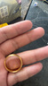 Peifeite 金色素圈戒指男鎢金戒指潮流男士指環(huán)求婚對戒情侶婚戒尾戒男戒 (男款)-國標(biāo)28號 曬單實(shí)拍圖
