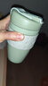 泰福高（TAFUCO） 日本泰福高醇香雙飲咖啡杯陶瓷不銹鋼水杯泡茶大容量吸管杯 T2451 橄欖綠 500ml 曬單實(shí)拍圖