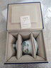 鈺銓龍門 白瓷主人杯 德化羊脂玉瓷手繪山水茶杯素燒功夫茶具陶瓷個人茶杯 手繪山水-聚福杯全組（約110ml） 曬單實拍圖