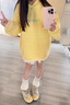 DXOT美式復(fù)古字母刺繡連帽衛(wèi)衣女2025新款早秋薄款慵懶風(fēng)寬松上衣外套 黃色【秋季薄款】 L 建議100-120斤 曬單實(shí)拍圖
