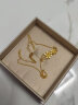 六福珠宝 足金栀子花黄金项链女款套链含吊坠 计价 GMGTBN0009A 约4.65克 实拍图