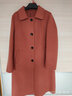 亦朵雙面呢大衣女中長(cháng)款呢子感秋冬季外套毛呢大衣 橘紅 M 曬單實(shí)拍圖