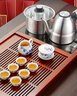 金灶（KAMJOVE）新中式實(shí)木茶盤(pán)套裝茶具托盤(pán)全自動(dòng)上水茶臺拱橋式實(shí)木茶海 K-180 搭配E9 陶瓷茶具 茶水桶 1件 曬單實(shí)拍圖