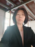 ZEZI小西裝外套女士春秋新款進(jìn)口羊毛高級感修身高端職業(yè)裝女裝西服 黑色 L 曬單實(shí)拍圖