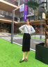潮牌Avmko半身裙2021秋冬新款燈芯絨半身裙女高腰后開(kāi)叉顯瘦一步裙百搭包臀裙簡(jiǎn)約直筒裙 黑色 均碼 曬單實(shí)拍圖